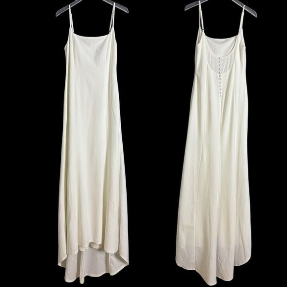 Lulus Blessed Romance White Sleeveless Button Back Mermaid Maxi Dress Large - Picture 4 of 14